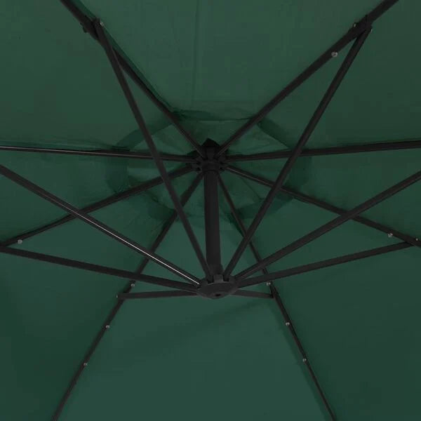Parasol déporté LED solaire VERT