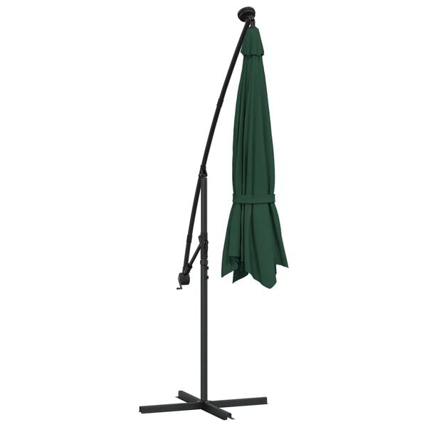Parasol déporté LED solaire VERT