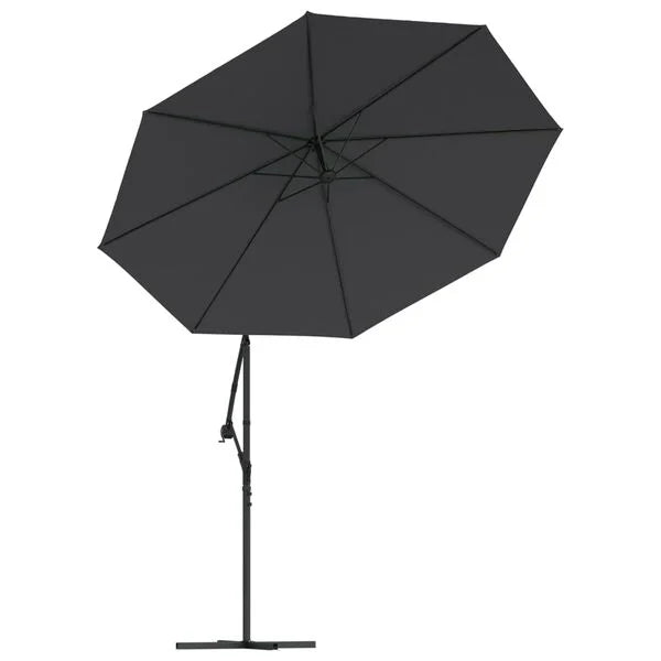 Parasol déporté LED solaire NOIR