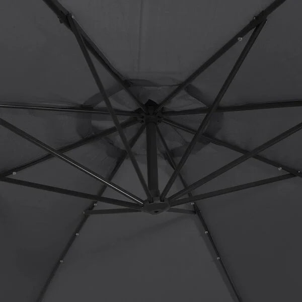 Parasol déporté LED solaire NOIR