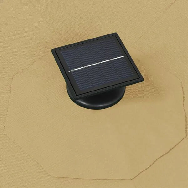 Parasol mural LED solaire TAUPE