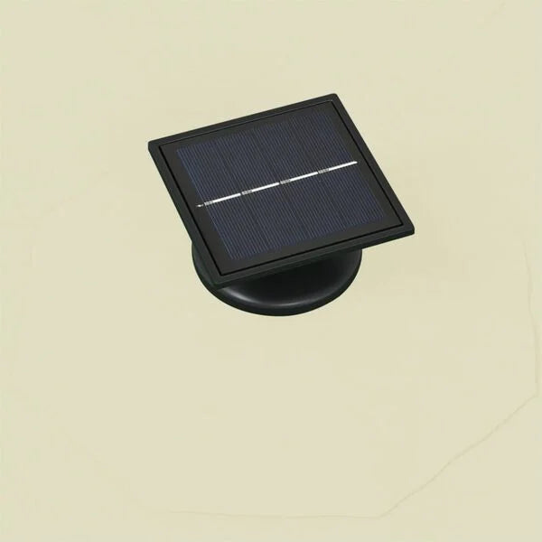 Parasol mural LED solaire BLANC sable