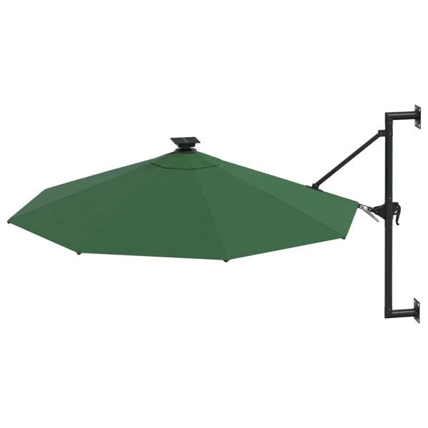 Parasol mural LED solaire VERT