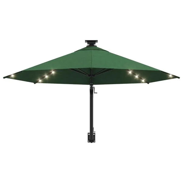 Parasol mural LED solaire VERT