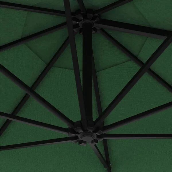 Parasol mural LED solaire VERT