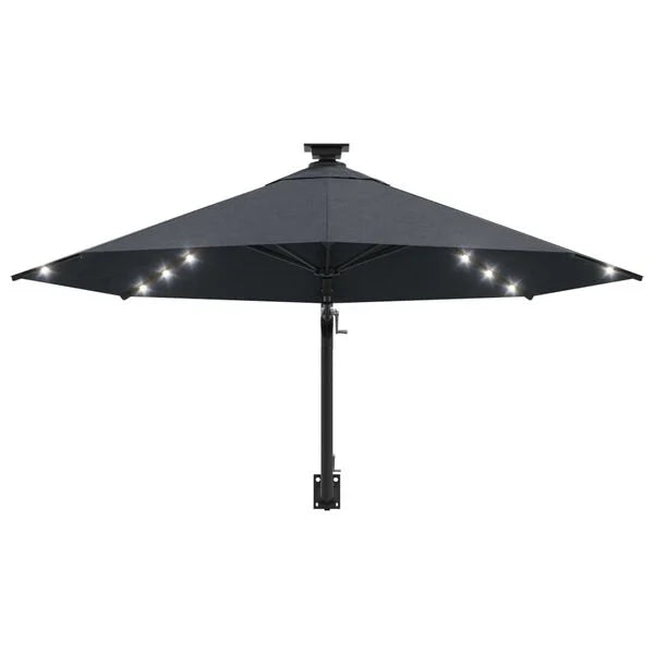 Parasol mural LED solaire ANTHRACITE