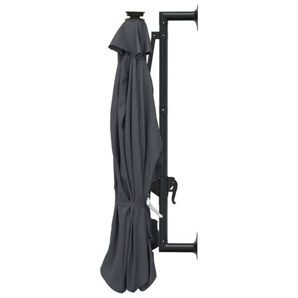 Parasol mural LED solaire ANTHRACITE