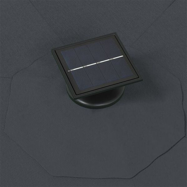 Parasol mural LED solaire ANTHRACITE