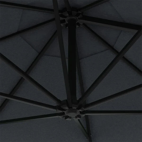 Parasol mural LED solaire ANTHRACITE
