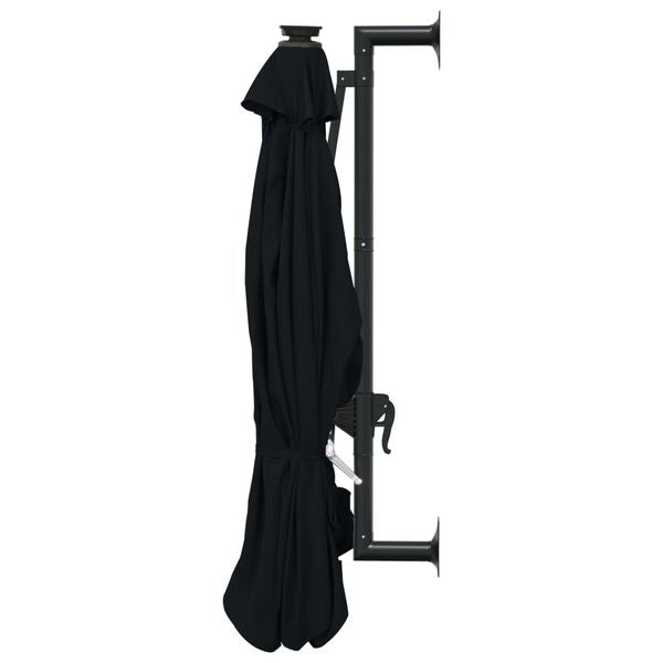 Parasol mural LED solaire NOIR