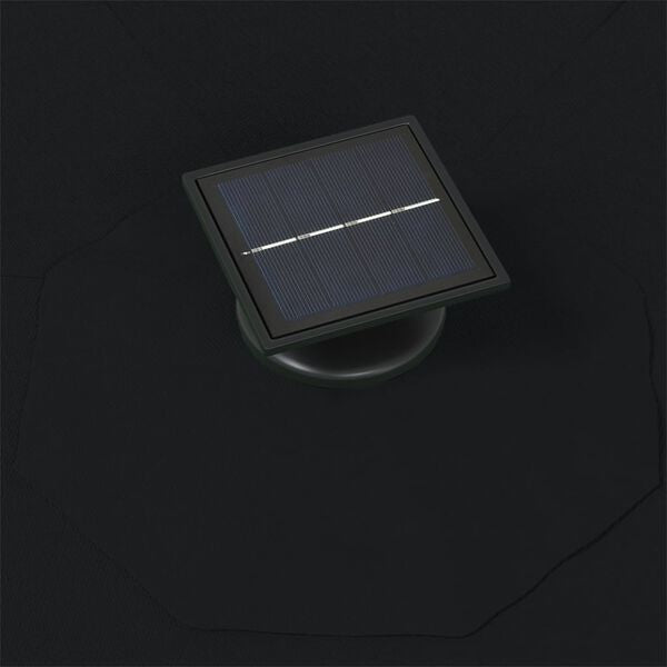 Parasol mural LED solaire NOIR