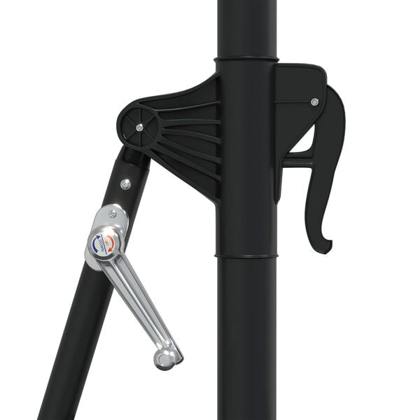 Parasol mural LED solaire NOIR