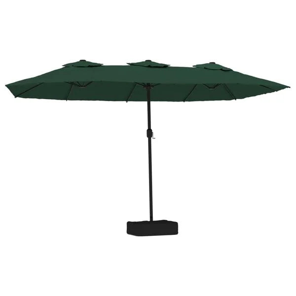 Parasol à double tête LED solaire VERT