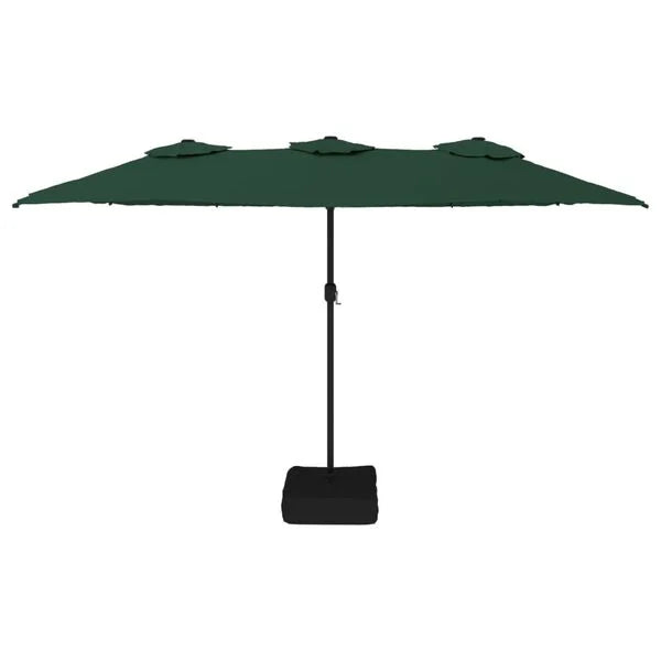 Parasol à double tête LED solaire VERT