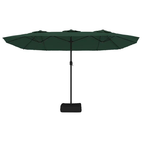 Parasol à double tête LED solaire VERT