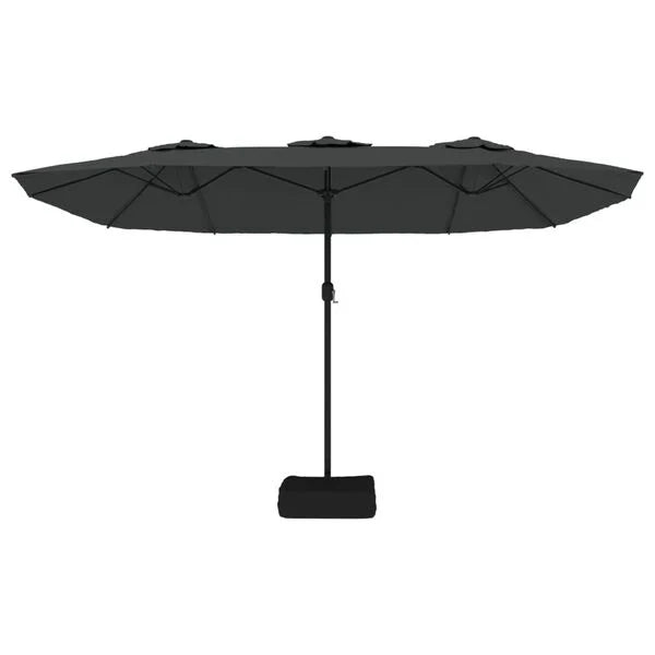 Parasol à double tête LED solaire ANTHRACITE