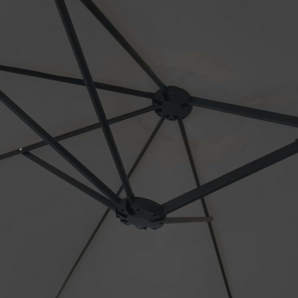 Parasol à double tête LED solaire ANTHRACITE