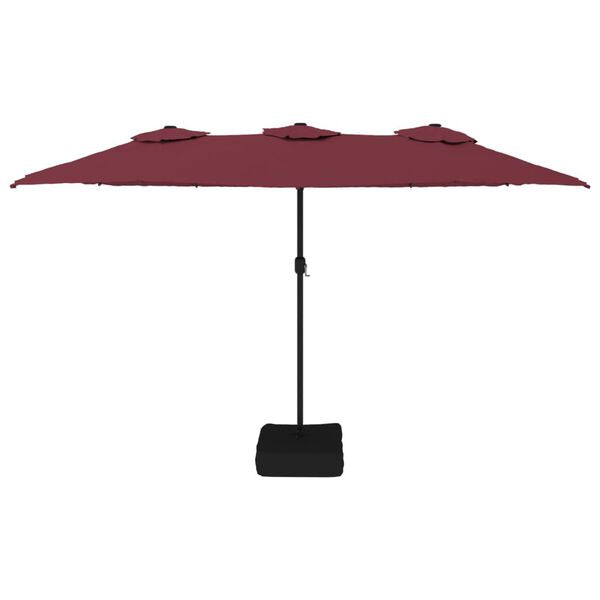 Parasol à double tête LED solaire ROUGE