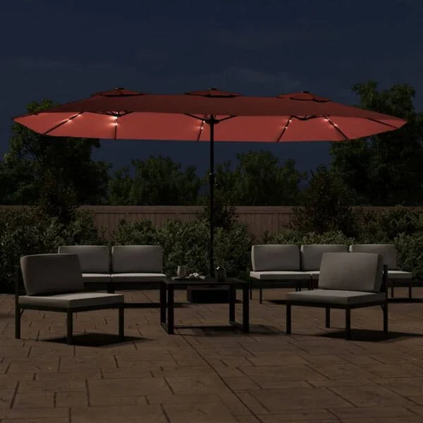 Parasol à double tête LED solaire TERRE