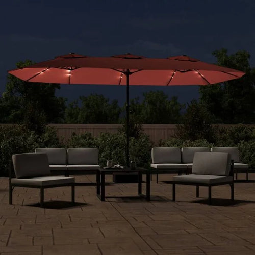 Parasol à double tête LED solaire TERRE