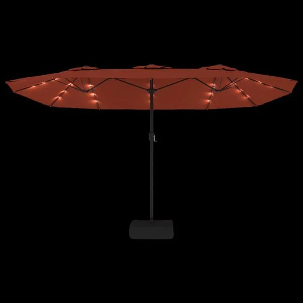 Parasol à double tête LED solaire TERRE