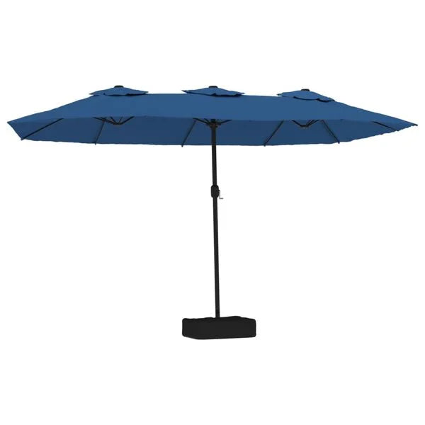 Parasol à double tête LED solaire BLEU azuré