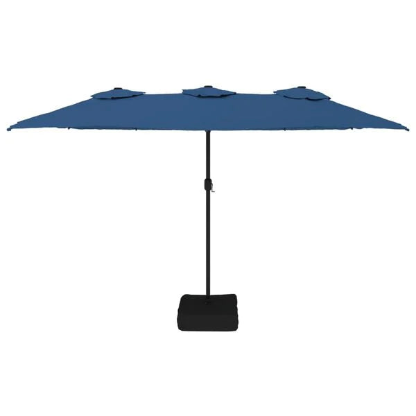 Parasol à double tête LED solaire BLEU azuré