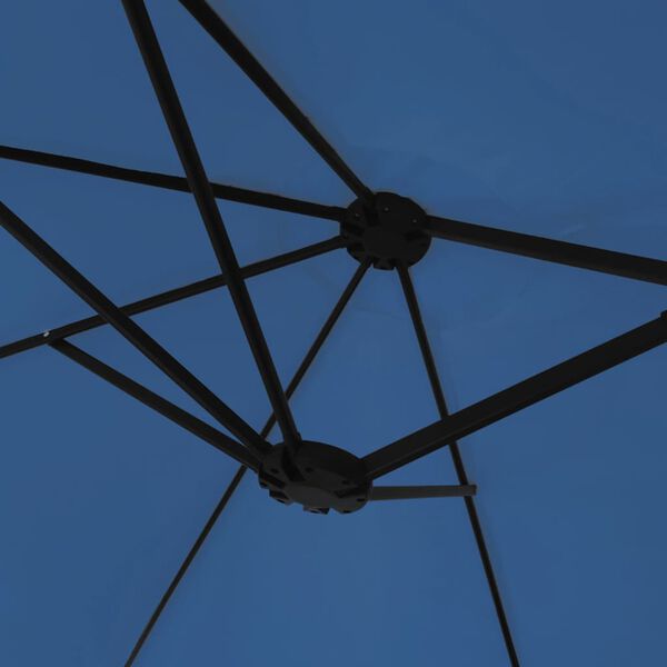 Parasol à double tête LED solaire BLEU azuré