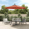Parasol déporté LED solaire terre 300cm - Maison Azuro